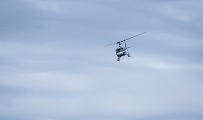 helicopter flying in the sky