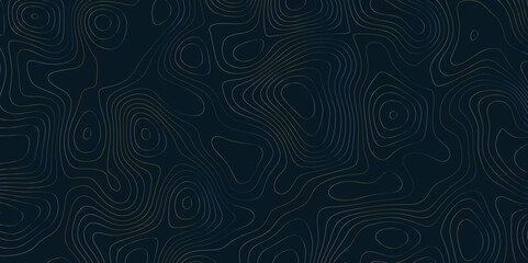 Abstract wavy topographic map. Abstract wavy and curved lines background. Abstract geometric topographic contour map background.