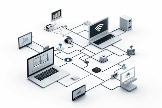 Remote work setup with a virtual meeting, showcasing the ubiquity of digital communication tools in business