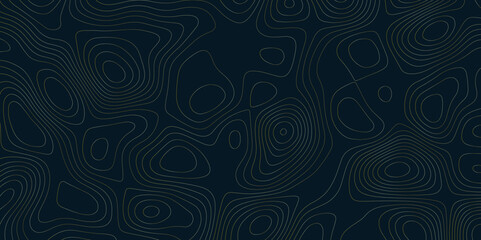 Abstract wavy topographic map. Abstract wavy and curved lines background. Abstract geometric topographic contour map background.