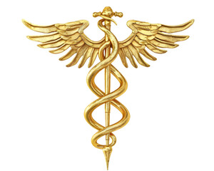 caduceus symbol in the style of detailed hyperrealism