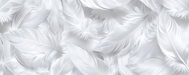 Abstract Seamless Pattern With White