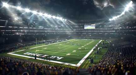 American football stadium at night