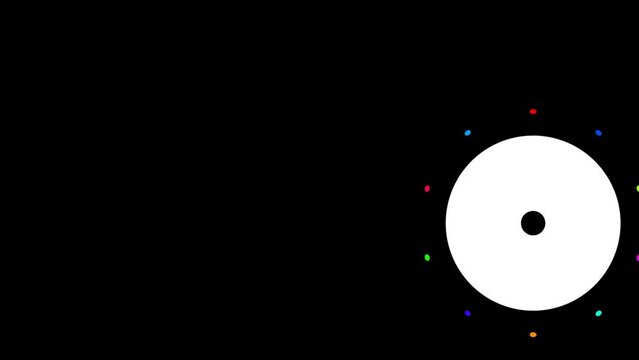 A simple cartoon 2d flat vector random explosion of colorful confetti fireworks on a black screen. The concept of celebration, victory, final, competition, congratulations. 