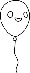Hand drawn Halloween balloon