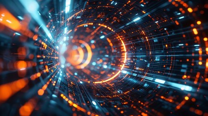 Obraz premium Generate a futuristic 3D graphic showcasing dynamic