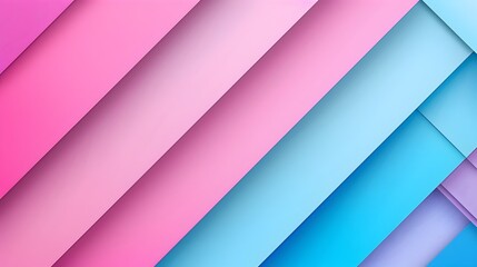 Fototapeta premium Captivating Paper Craft Layers Showcasing Vibrant Pink and Azure Blue Hues in a Minimalist Abstract Wallpaper Design