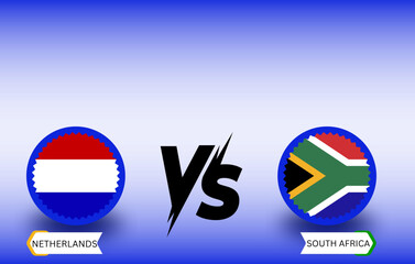 Exciting T20 World Cup 2024 Social Media Card: Netherlands vs South Africa Clash in Vibrant Vector Format - Cricket Fans' Delight!