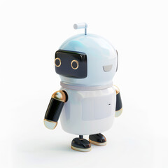 robot icon in 3D style on a white background