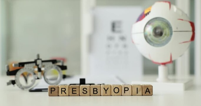 Presbyopia and age-related refractive error of eye examination in dental clinic. Presbyopia causes symptoms diagnosis and treatment