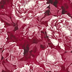 Vibrant Peonies Pattern for Home Decor Generative AI