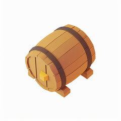 Obraz premium barrel icon in 3D style on a white background