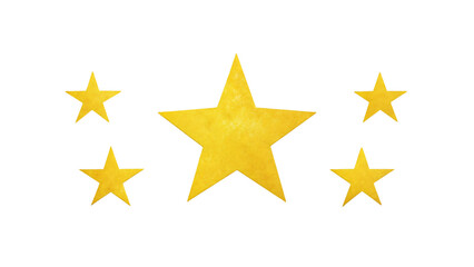 Obraz premium A shiny gold 3D star floats against a crisp white background
