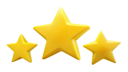 Obraz premium A shiny gold 3D star floats against a crisp white background
