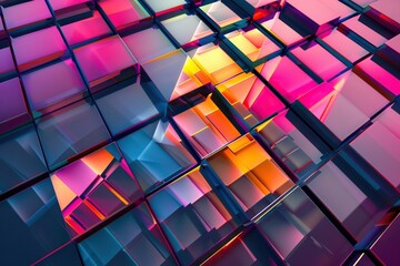 geometric square abstract colorful texture  and background