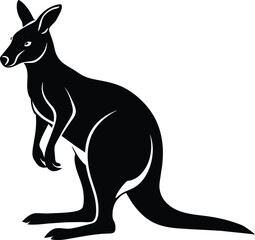 Wallaby Silhouette Vector illustration design