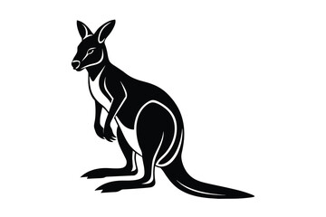 Wallaby Silhouette Vector illustration design