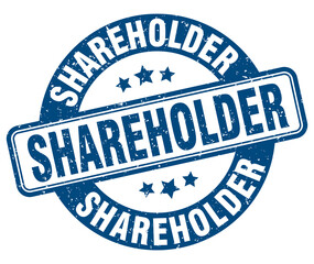 Fototapeta premium shareholder stamp. shareholder label. round grunge sign