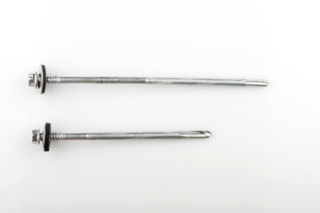 metal screw close-up.