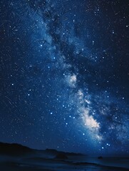 Cosmic Night Sky Background for Space Exploration Generative AI