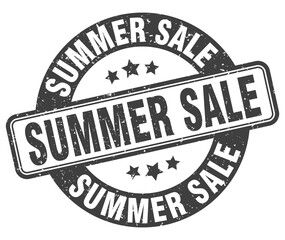 summer sale stamp. summer sale label. round grunge sign