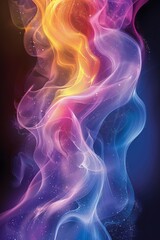 Colorful Smoke Background on Black