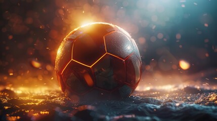 Stunning Football Hyperrealism with Beautiful Lighting Generative AI