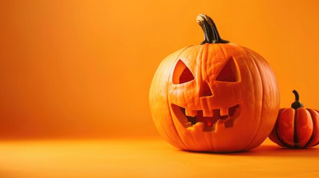 Pumpkin orange Halloween theme with room for your message.