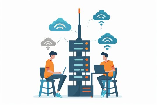 Digital transformation strategy meeting, integrating technology to streamline business processes and enhance productivity