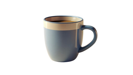 Obraz premium Isolated ceramic coffee cup with a handle, perfect for showcasing a hot beverage