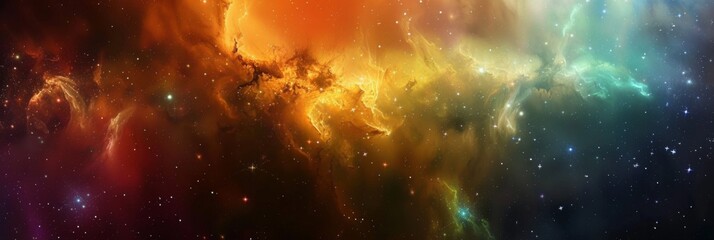 Naklejka premium Cosmos background with stardust, nebula and stars. Galaxy backdrop. Infinite universe, milky way