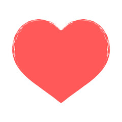 Red heart icon, love symbol.