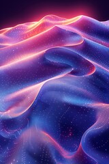 Fototapeta premium Elegant Computer Generated Blue and Pink Wave