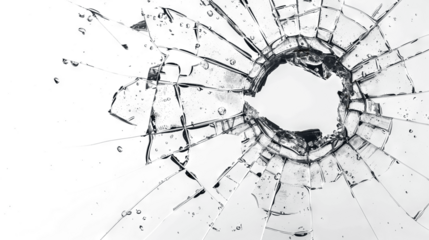 Broken glass cut out