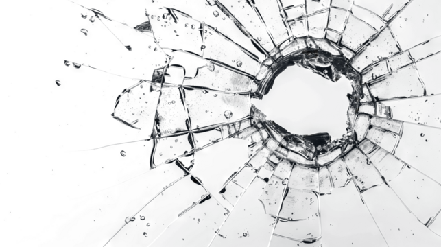 Broken glass cut out