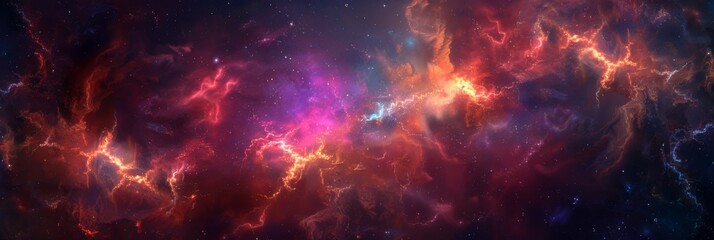 Fototapeta premium Cosmos background with stardust, nebula and stars. Galaxy backdrop. Infinite universe, milky way
