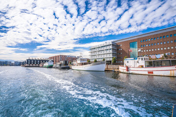 Scenic waterfront of Copenhagen view