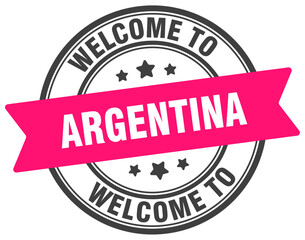 Welcome to Argentina stamp. Argentina round sign