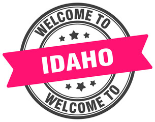 Welcome to Idaho stamp. Idaho round sign