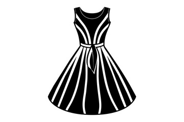 A line dress vector silhouette illustration