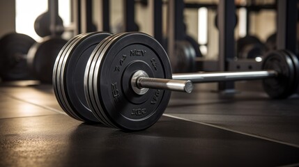 Naklejka premium Gym workout with cross fit equipment