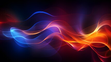 Fototapeta premium Two intertwined red and blue flames background. Digital art illustration. Generative AI.