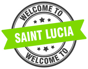 Welcome to Saint Lucia stamp. Saint Lucia round sign