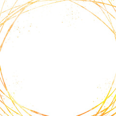 水彩フレーム_オレンジ