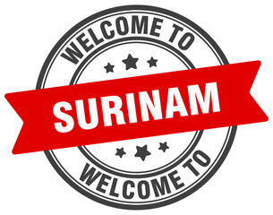 Welcome to Surinam stamp. Surinam round sign