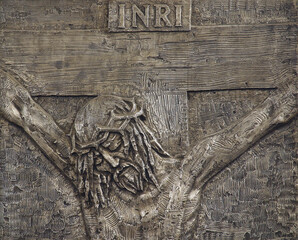 12th Stations of the Cross, Jesus dies on the cross, parish church of the Saint Nicholas Tavelic in...