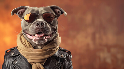 Pitbull with sunglasses