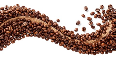 Coffee Beans Background: Warmth in Every Grain