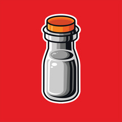 Glass bottle vector illustration