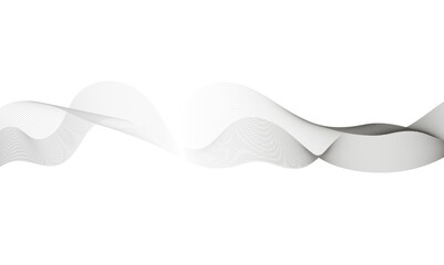 Abstract grey, white smooth element swoosh speed wave modern stream transparent background. Abstract wave line for banner, template, wallpaper background with wave design. Vector illustration